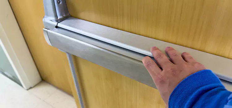Installing a Push Bar on a Door Pleasant Hill